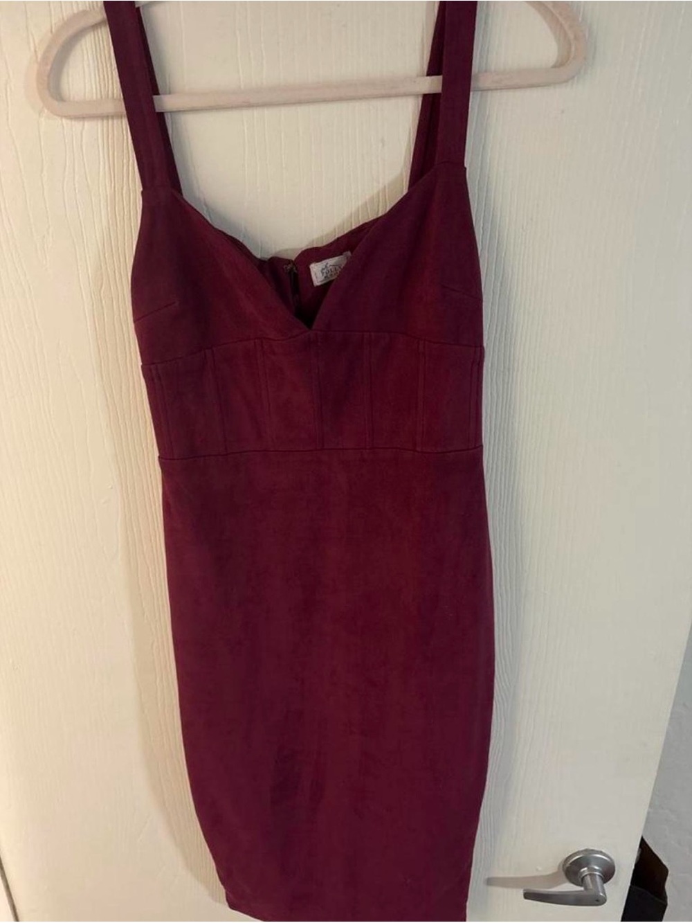 Oh Polly Burgundy Midi Bodycon Dress